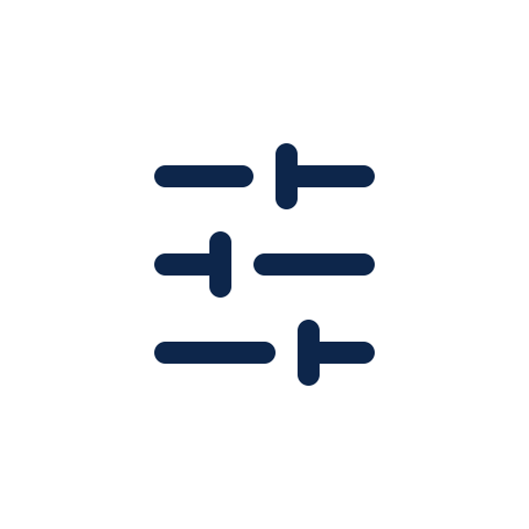 Symbol des Produktassistenten: Einstellregler